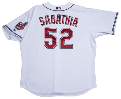 2005 CC Sabathia Game Used Cleveland Indians Home Jersey (Letter of Provenance)